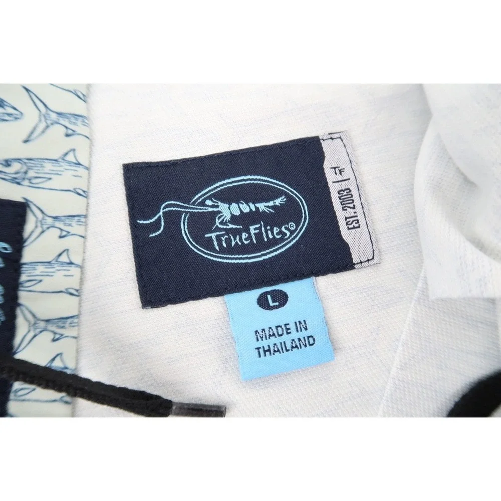 True Flies Shell Creek Short Fishing Shorts Mens Large Blue Fish Performance